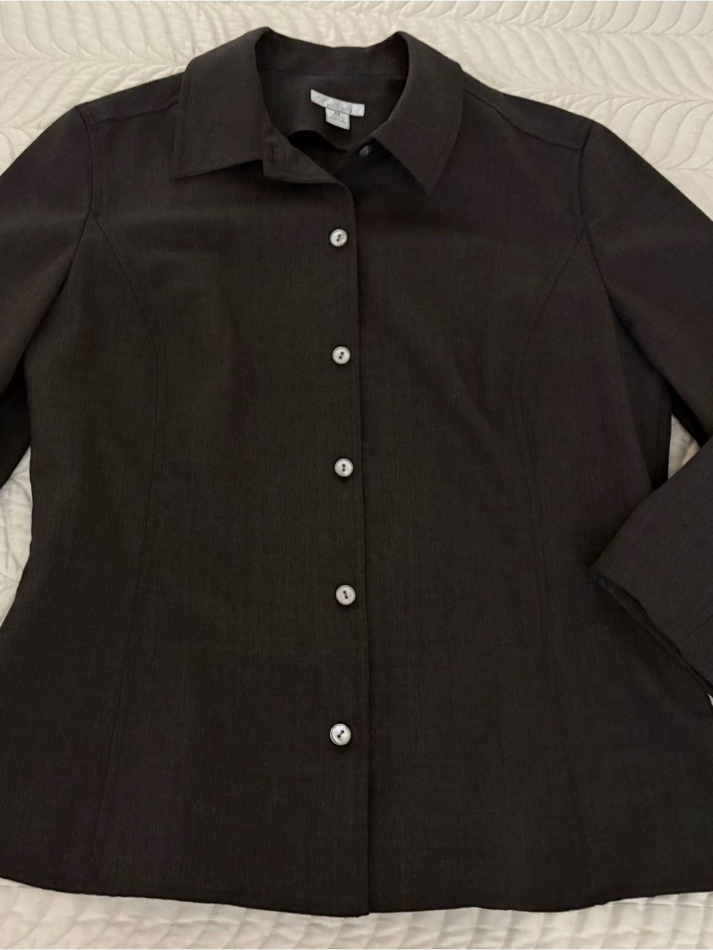 Women’s Wool-Blend Dark Brown Collared Jacket by Halogen